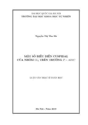 Biểu diễn cuspidal của nhóm GL2 trên trường p-adic