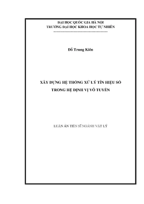 Hệ thống xử lý tín hiệu số trong định vị vô tuyến - Luận