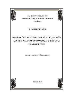 Nghiên cứu ảnh hưởng của hàm lượng nước lên phổ phát tần