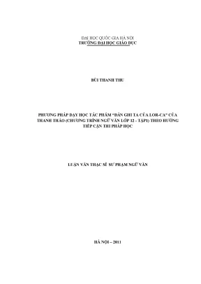 Phương Pháp Dạy Học Tác Phẩm Đàn Ghi Ta Của Lorca Theo