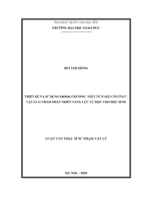 Thiết Kế Ebook Vật Lý 11: Phát Triển Năng Lực Tự Học Cho
