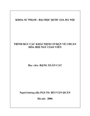 Chuẩn hóa đội ngũ giáo viên: Khái niệm và thực trạng