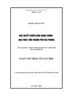 Giải Quyết Khiếu Nại Hành Chính Tại Hải Phòng: Thực Tiễn