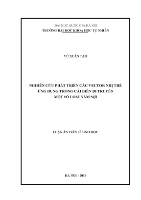 Nghiên cứu phát triển vector nhị thể cho cải biến di