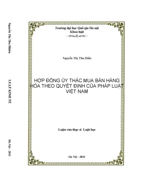 Hợp đồng ủy thác mua bán hàng hóa theo pháp luật Việt Nam