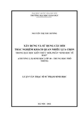 Xây Dựng Câu Hỏi Trắc Nghiệm Khách Quan Nhiều Lựa Chọn