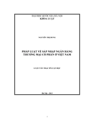 Nghiên cứu pháp luật về sáp nhập ngân hàng thương mại cổ