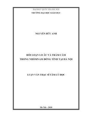 Nghiên cứu rối loạn lo âu và trầm cảm ở nam đồng tính