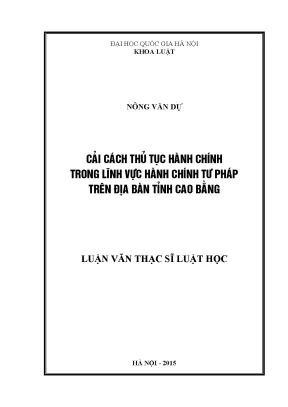 Cải Cách Thủ Tục Hành Chính Tư Pháp Tại Tỉnh Cao Bằng