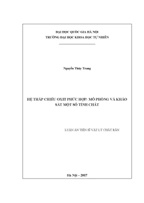 Nghiên cứu hệ thấp chiều oxit phức hợp: Mô phỏng và khảo