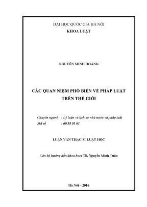 Các Quan Niệm Pháp Luật Phổ Biến Trên Thế Giới
