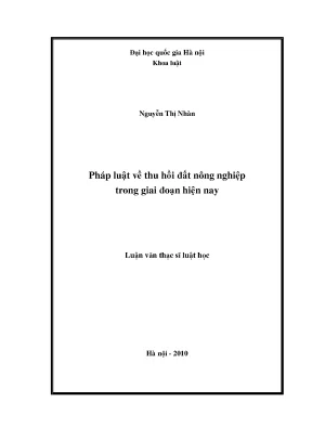Pháp luật thu hồi đất nông nghiệp hiện nay: Thực trạng