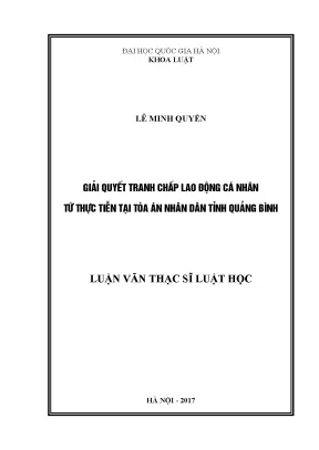 Giải Quyết Tranh Chấp Lao Động Cá Nhân Tại Tòa Án Nhân