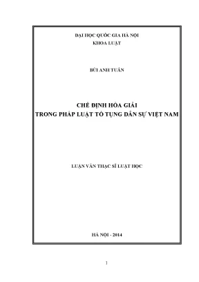 Chế Định Hòa Giải Trong Pháp Luật Tố Tụng Dân Sự Việt Nam