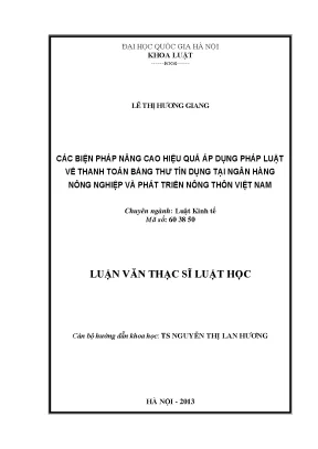 Nâng cao hiệu quả áp dụng pháp luật về thanh toán bằng