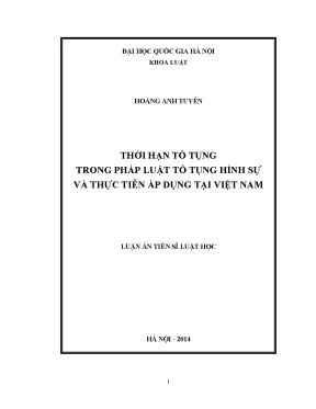 Thời Hạn Tố Tụng Hình Sự Tại Việt Nam: Nghiên Cứu và