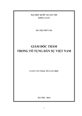 Giám Đốc Thẩm Trong Tố Tụng Dân Sự Việt Nam: Luận Văn