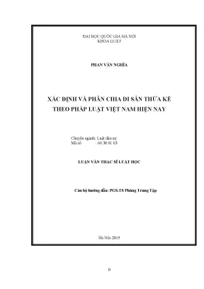 Xác định và phân chia di sản thừa kế theo pháp luật Việt Nam