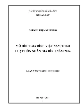 Mô Hình Gia Đình Việt Nam Theo Luật Hôn Nhân Gia Đình 2014