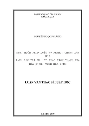 Nghiên cứu pháp luật về phòng chống xâm hại tình dục trẻ