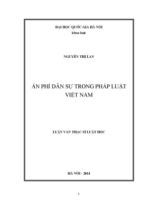 Nghiên cứu về án phí dân sự trong pháp luật Việt Nam