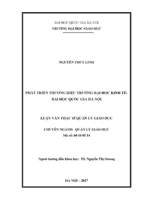 Phát Triển Thương Hiệu Trường Đại Học Kinh Tế - Đại Học