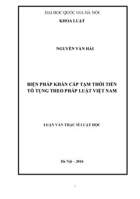 Biện Pháp Khẩn Cấp Tạm Thời Trong Tố Tụng Dân Sự Việt Nam