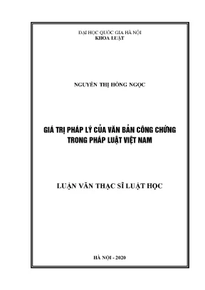 Giá trị pháp lý của văn bản công chứng trong pháp luật