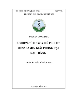 Nghiên cứu bào chế pellet mesalamin giải phóng tại đại tràng