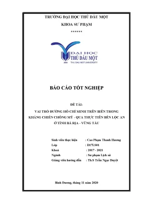 Vai Trò Đường Hồ Chí Minh Trên Biển Trong Kháng Chiến