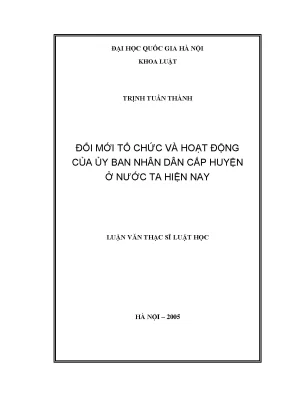 Đổi mới tổ chức và hoạt động của Ủy ban nhân dân cấp