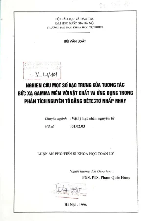 Nghiên cứu tương tác bức xạ gamma mềm với vật chất và