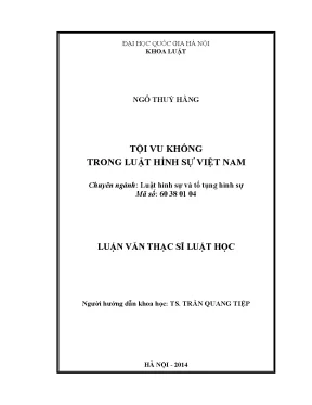 Tội Vu Khống Trong Luật Hình Sự Việt Nam: Phân Tích và