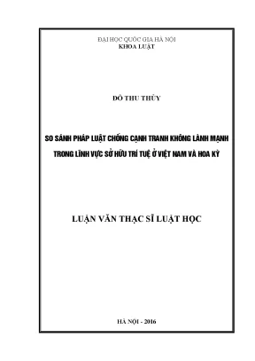So sánh pháp luật chống cạnh tranh không lành mạnh trong
