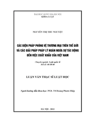 Biện Pháp Phòng Vệ Thương Mại Toàn Cầu và Giải Pháp Pháp