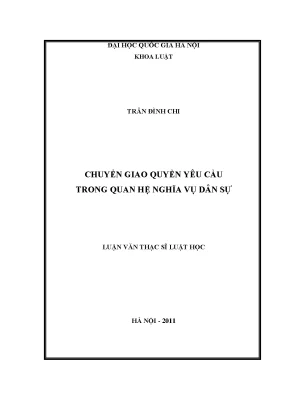Chuyển Giao Quyền Yêu Cầu Trong Quan Hệ Nghĩa Vụ Dân Sự