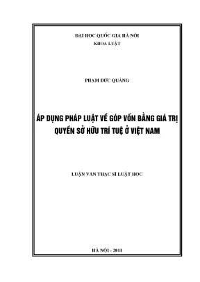 Góp Vốn Bằng Giá Trị Quyền Sở Hữu Trí Tuệ Tại Việt Nam: