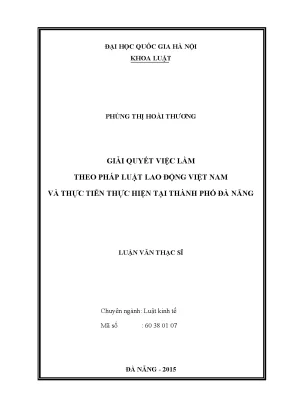 Giải Quyết Việc Làm Theo Pháp Luật Lao Động Việt Nam Tại