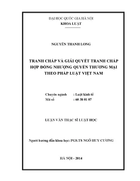 Giải Quyết Tranh Chấp Hợp Đồng Nhượng Quyền Thương Mại