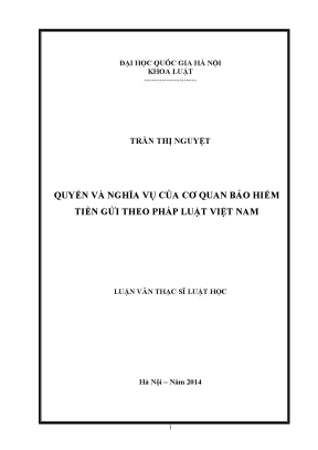 Quyền và Nghĩa Vụ của Cơ Quan Bảo Hiểm Tiền Gửi tại Việt Nam