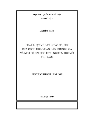Pháp Luật Đất Nông Nghiệp Trung Quốc và Bài Học Kinh 