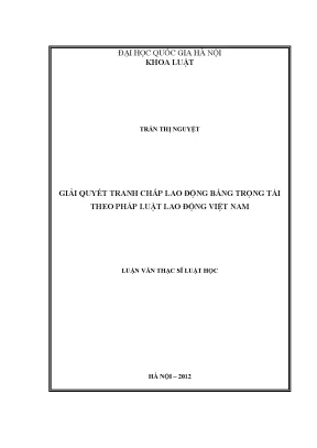 Giải Quyết Tranh Chấp Lao Động Bằng Trọng Tài Theo Pháp