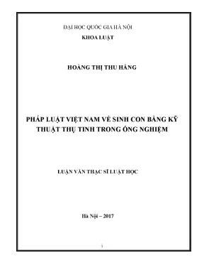 Nghiên cứu pháp luật về thụ tinh trong ống nghiệm tại