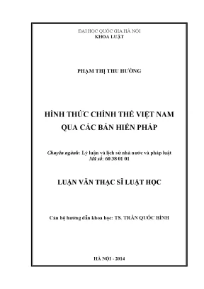 Nghiên cứu chính thể Việt Nam qua các bản hiến pháp