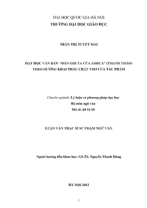 Phân Tích Chất Thơ Trong "Đàn Ghi Ta Của Lorca" Của