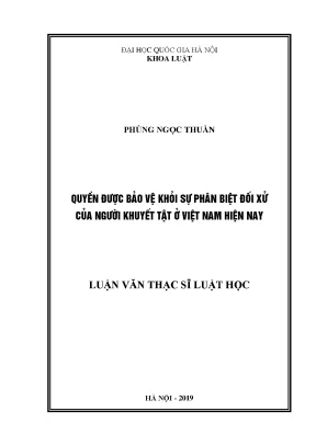 Bảo vệ quyền của người khuyết tật khỏi phân biệt đối xử