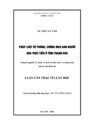 Nâng cao hiệu quả phòng chống mua bán người tại Thanh Hóa