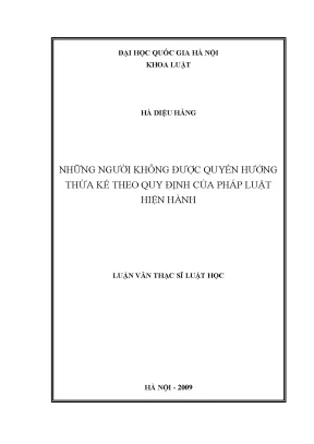 Những Người Không Được Quyền Hưởng Thừa Kế Theo Pháp