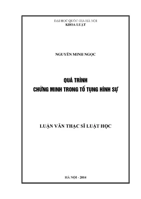 Quá Trình Chứng Minh Trong Tố Tụng Hình Sự: Nghiên Cứu