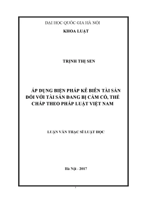 Biện Pháp Kê Biên Tài Sản Cầm Cố, Thế Chấp Theo Pháp